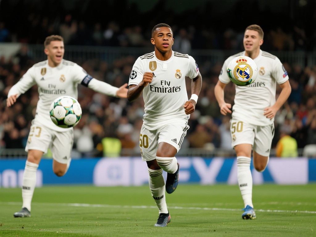 姆巴佩戴帽辉煌时刻:打破C罗纪录引领皇马新纪元 姆巴佩通过本场比赛完成了一项重要里程碑: